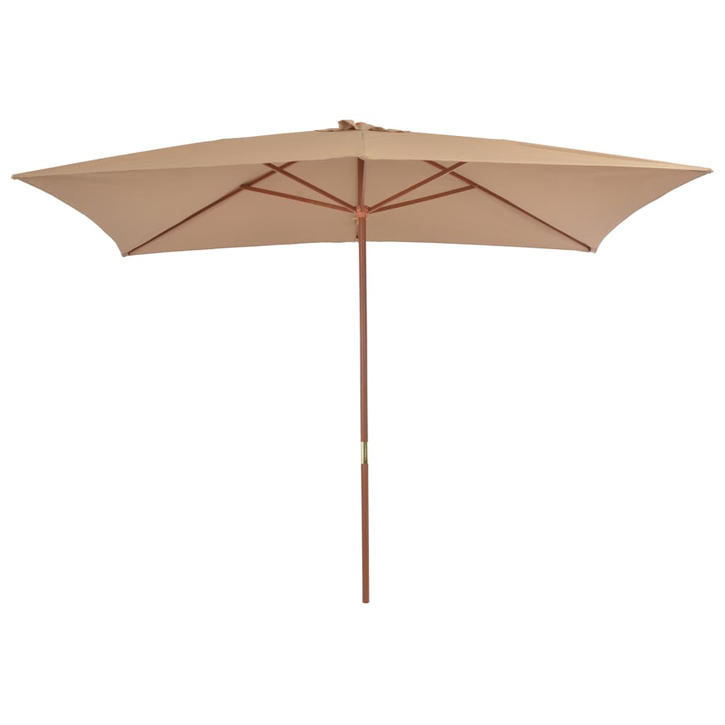 Garden Parasol | Taupe | Polyester, Laminated bamboo, Hardwood