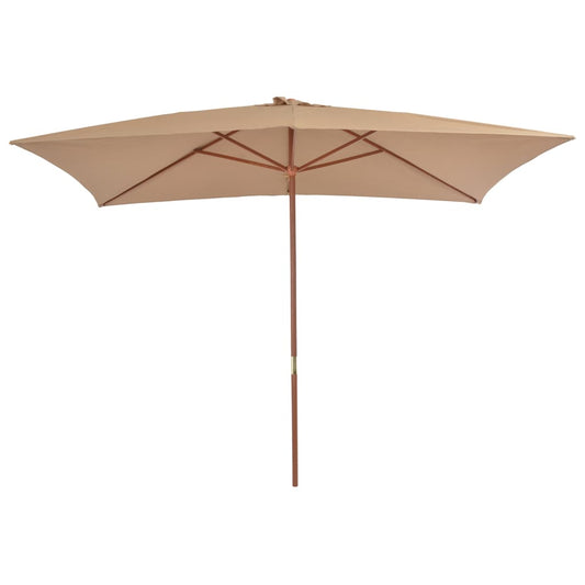 Garden Parasol | Taupe | Polyester, Laminated bamboo, Hardwood