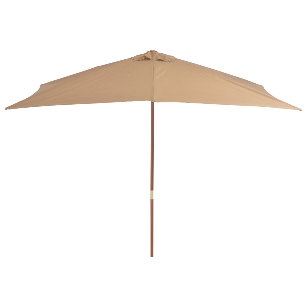 Garden Parasol | Taupe | Polyester, Laminated bamboo, Hardwood