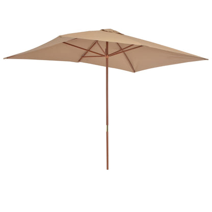Garden Parasol | Taupe | Polyester, Laminated bamboo, Hardwood