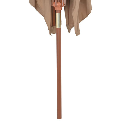Garden Parasol | Taupe | Polyester, Laminated bamboo, Hardwood