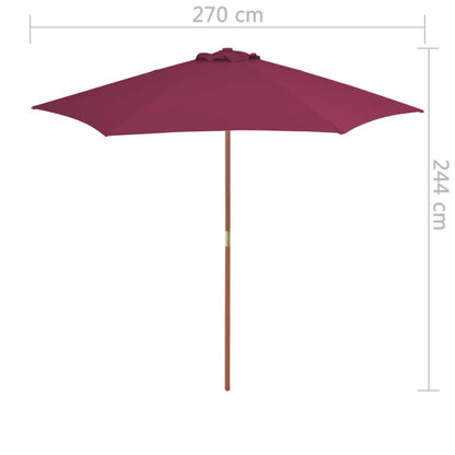 Garden Parasol | Bordeaux red