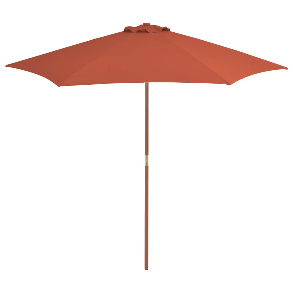 Garden Parasol | Terracotta | Laminated bamboo and hardwood, polyester