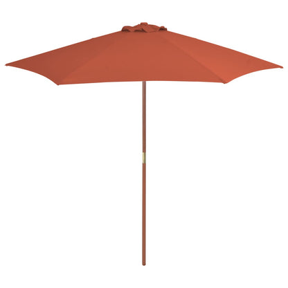 Garden Parasol | Terracotta | Laminated bamboo and hardwood, polyester