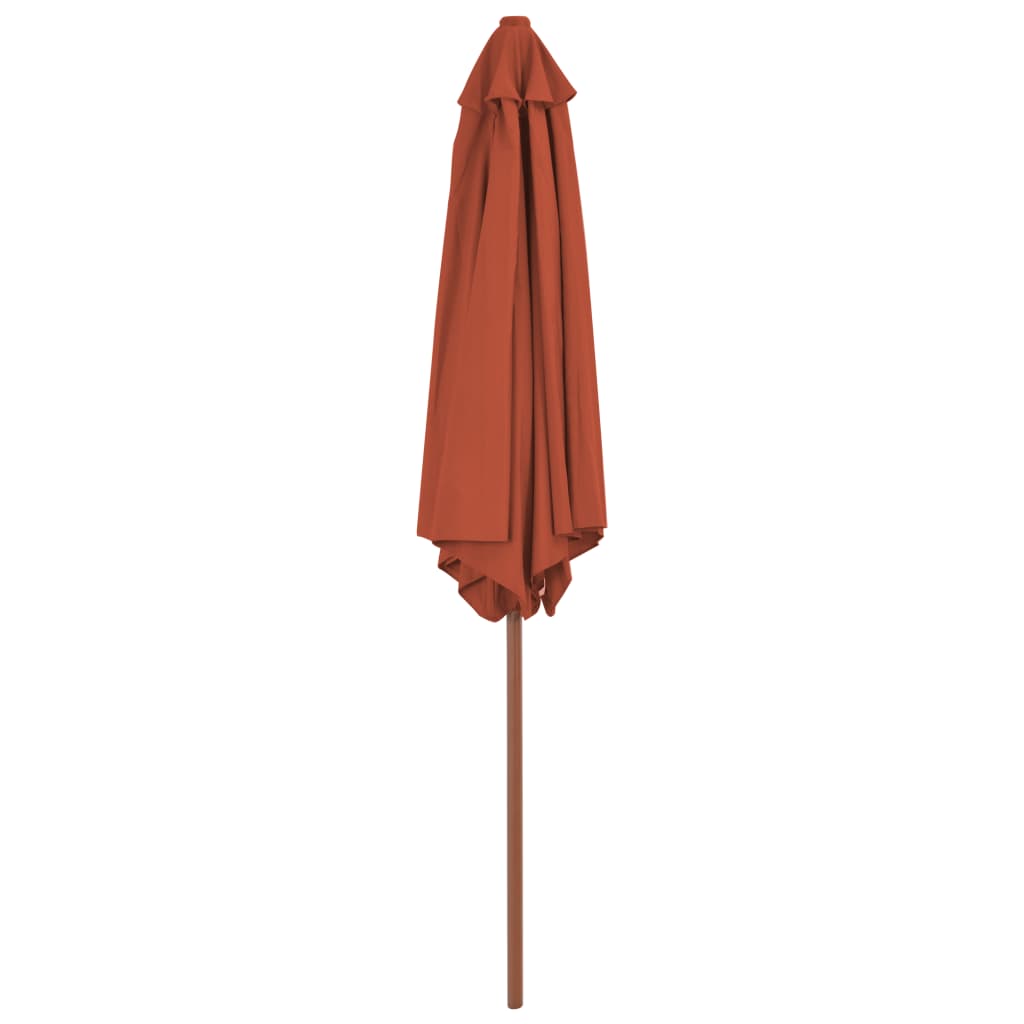 Garden Parasol | Terracotta | Laminated bamboo and hardwood, polyester