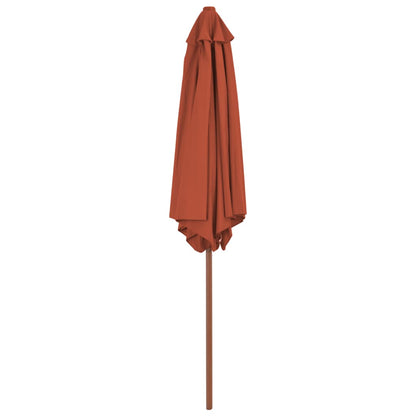 Garden Parasol | Terracotta | Laminated bamboo and hardwood, polyester