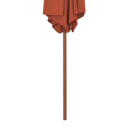 Garden Parasol | Terracotta | Laminated bamboo and hardwood, polyester