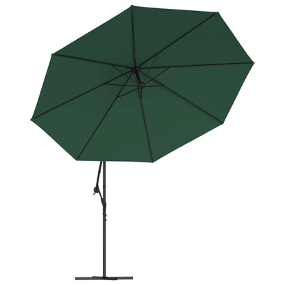 Cantilever Garden Parasol | Green | Polyester and Steel | Large