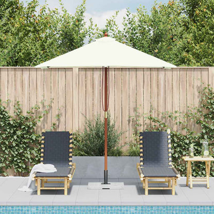 Garden Parasol | Sand | Laminated bamboo and hardwood, Polyester