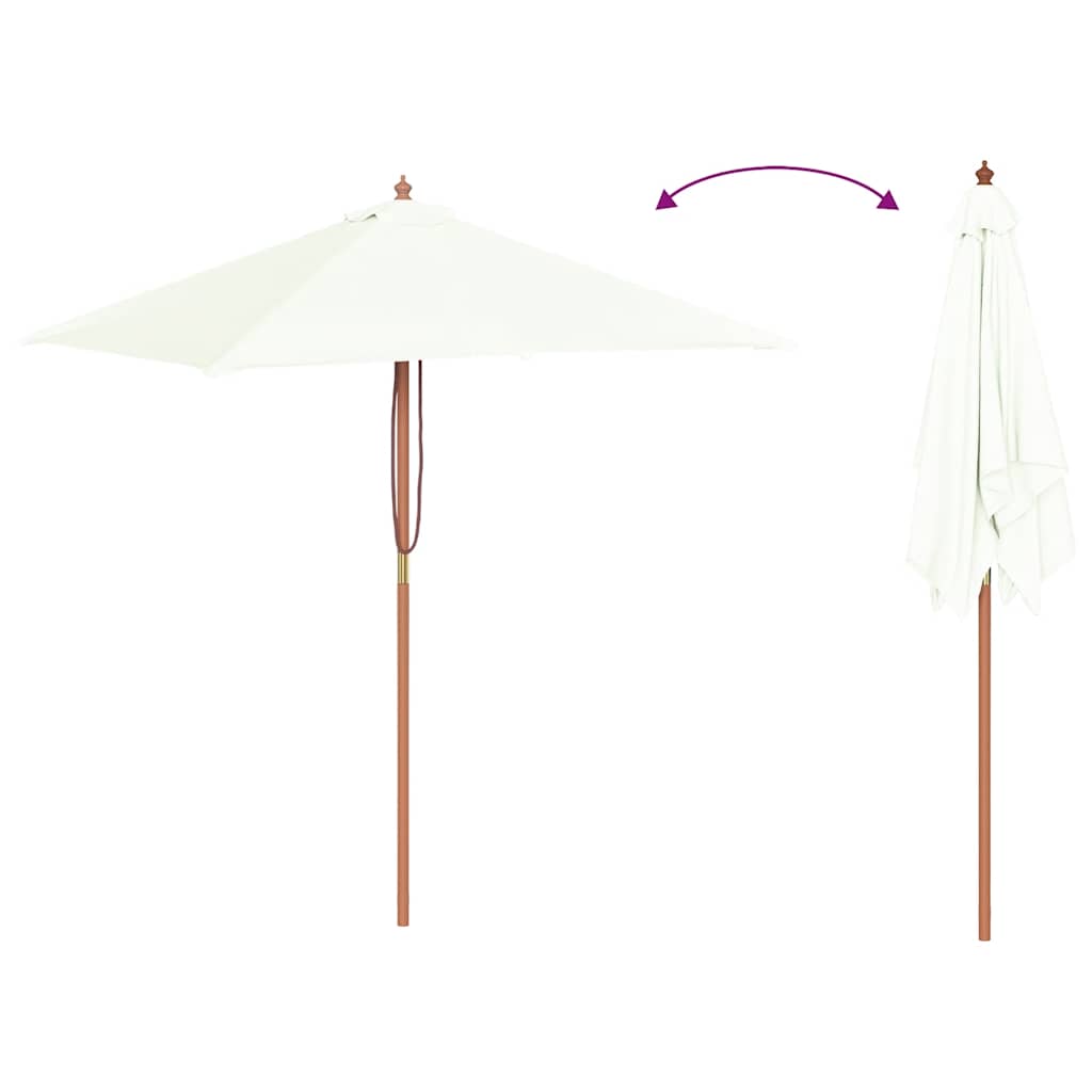 Garden Parasol | Sand | Laminated bamboo and hardwood, Polyester