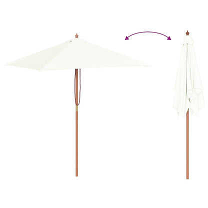 Garden Parasol | Sand | Laminated bamboo and hardwood, Polyester