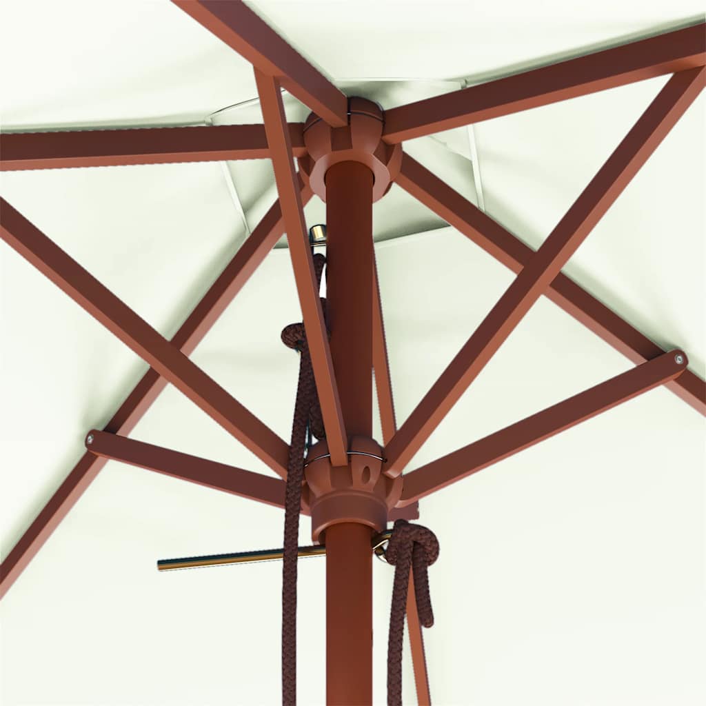 Garden Parasol | Sand | Laminated bamboo and hardwood, Polyester