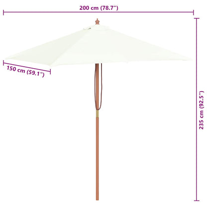 Garden Parasol | Sand | Laminated bamboo and hardwood, Polyester