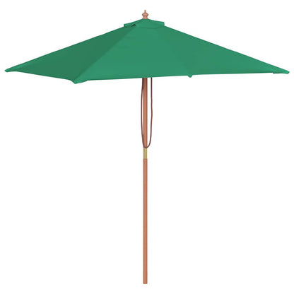 Garden Parasol | Green | Fabric, Laminated bamboo, Hardwood | 150x200 cm