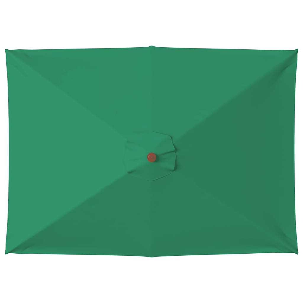 Garden Parasol | Green | Fabric, Laminated bamboo, Hardwood | 150x200 cm