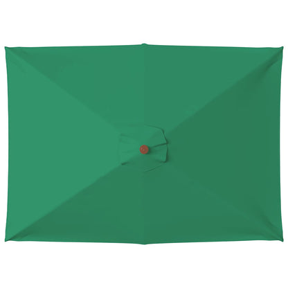 Garden Parasol | Green | Fabric, Laminated bamboo, Hardwood | 150x200 cm