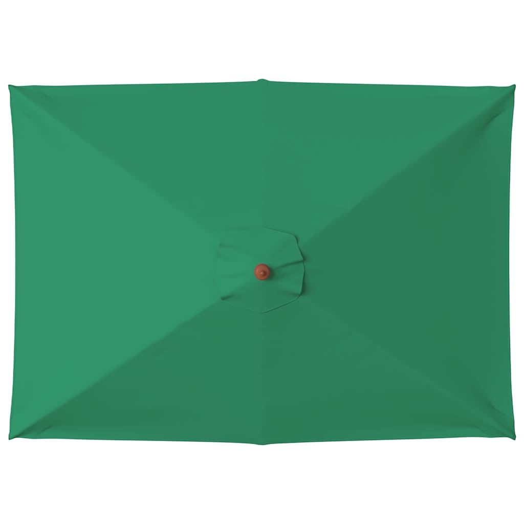 Garden Parasol | Green | Fabric, Laminated bamboo, Hardwood | 150x200 cm