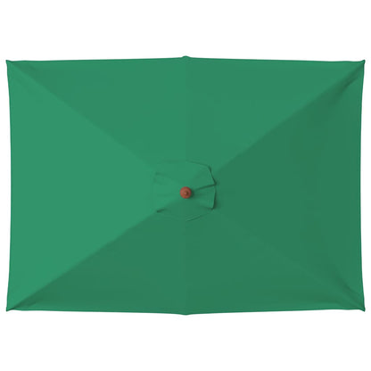 Garden Parasol | Green | Fabric, Laminated bamboo, Hardwood | 150x200 cm