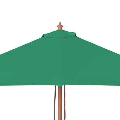 Garden Parasol | Green | Fabric, Laminated bamboo, Hardwood | 150x200 cm