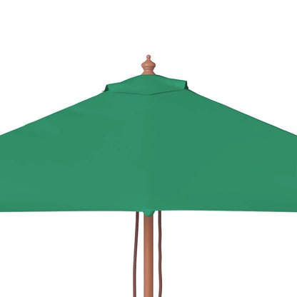Garden Parasol | Green | Fabric, Laminated bamboo, Hardwood | 150x200 cm