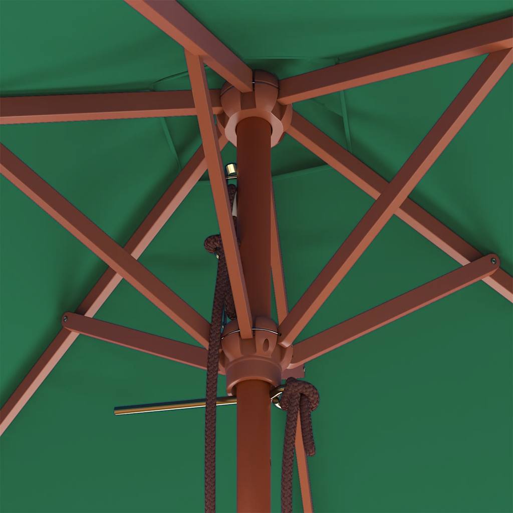 Garden Parasol | Green | Fabric, Laminated bamboo, Hardwood | 150x200 cm
