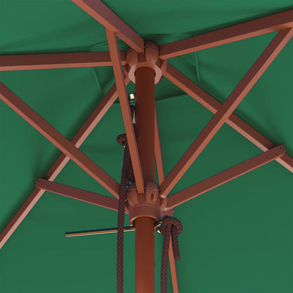 Garden Parasol | Green | Fabric, Laminated bamboo, Hardwood | 150x200 cm