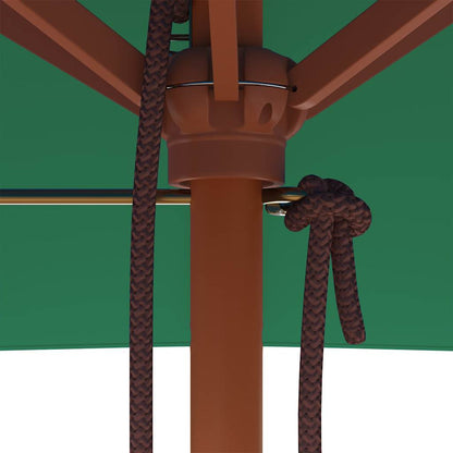 Garden Parasol | Green | Fabric, Laminated bamboo, Hardwood | 150x200 cm