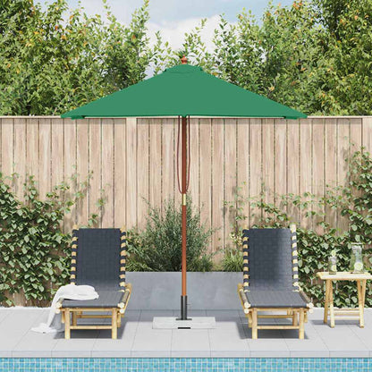 Garden Parasol | Green | Fabric, Laminated bamboo, Hardwood | 150x200 cm