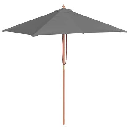 Garden Parasol | Anthracite | Polyester, Laminated bamboo, Hardwood