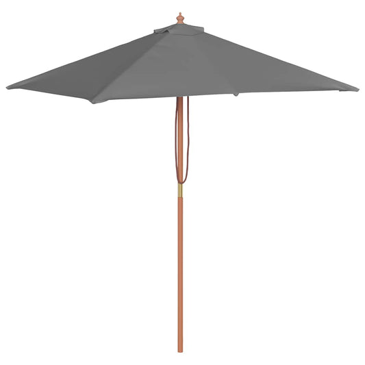 Garden Parasol | Anthracite | Polyester, Laminated bamboo, Hardwood