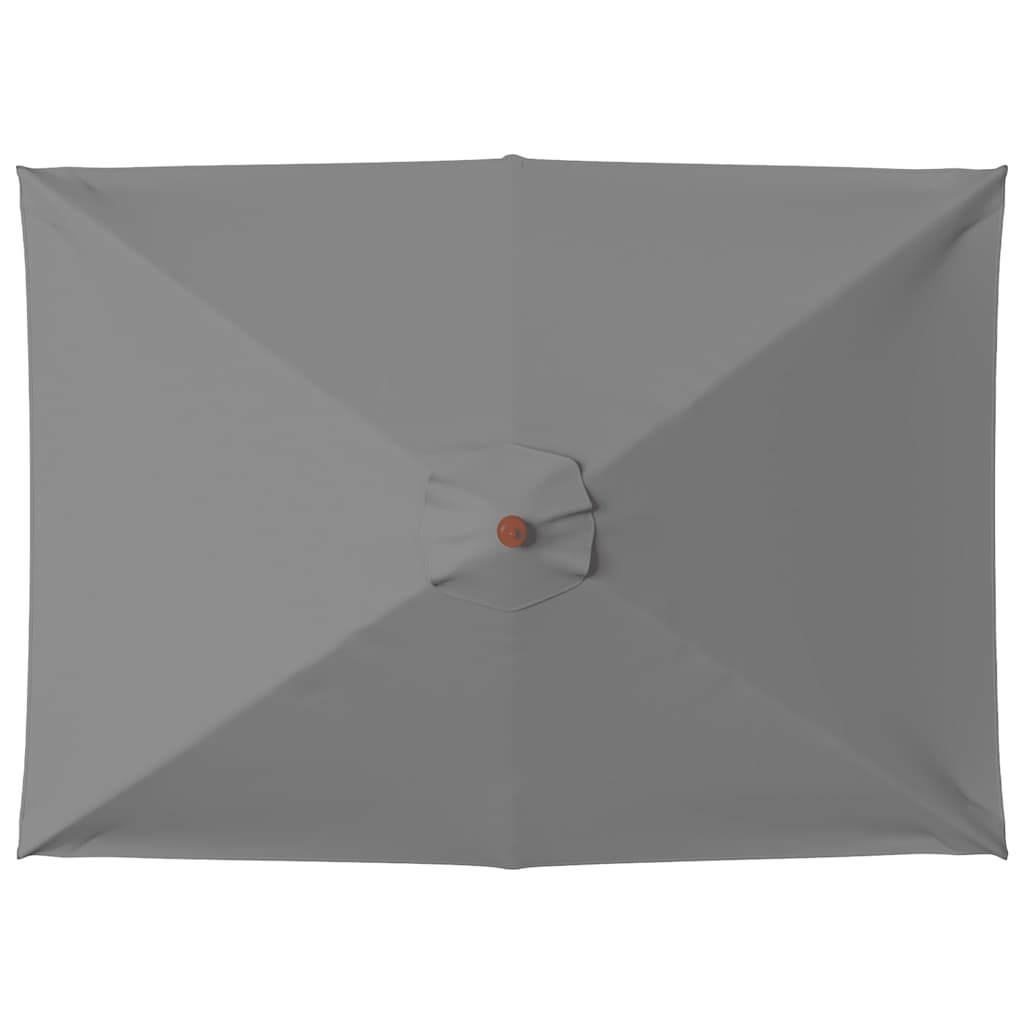 Garden Parasol with Wooden Pole 150x200 cm Anthracite