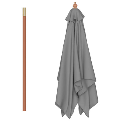 Garden Parasol | Anthracite | Polyester, Laminated bamboo, Hardwood
