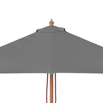 Garden Parasol | Anthracite | Polyester, Laminated bamboo, Hardwood