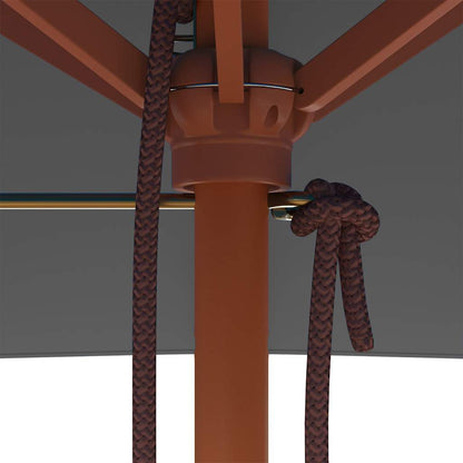 Garden Parasol | Anthracite | Polyester, Laminated bamboo, Hardwood