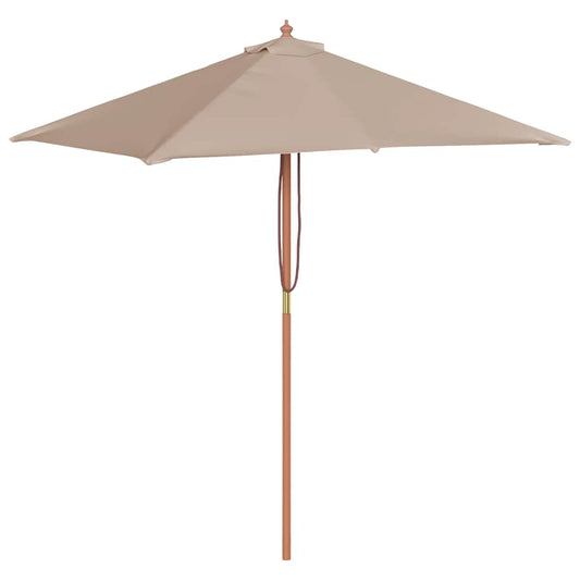 Garden Parasol | Taupe | Laminated bamboo and hardwood, fabric