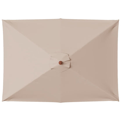 Garden Parasol | Taupe | Laminated bamboo and hardwood, fabric
