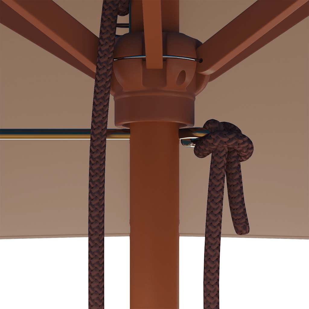 Garden Parasol | Taupe | Laminated bamboo and hardwood, fabric