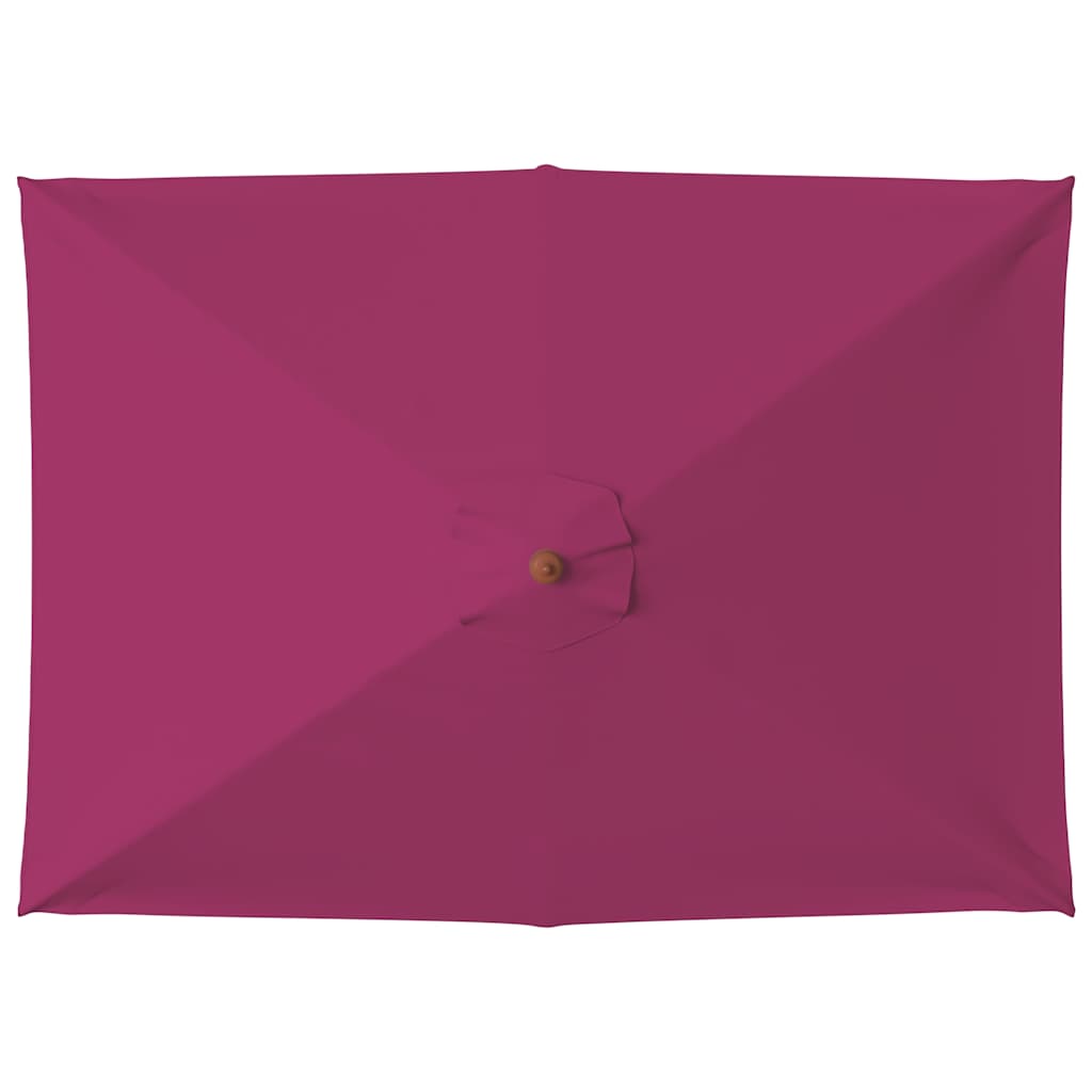 Garden Parasol with Wooden Pole 150x200 cm Bordeaux Red