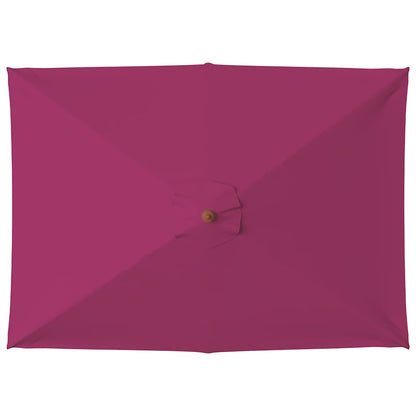 Garden Parasol with Wooden Pole 150x200 cm Bordeaux Red