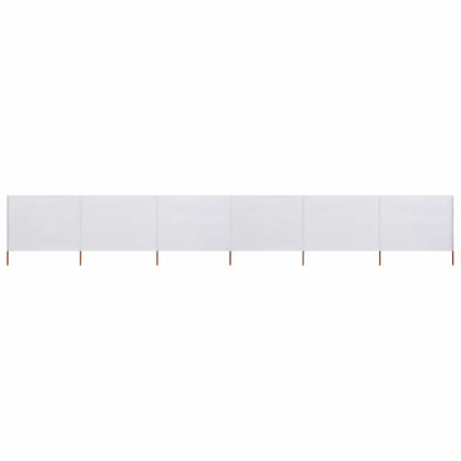 6-panel Wind Screen Fabric 800x80 cm White
