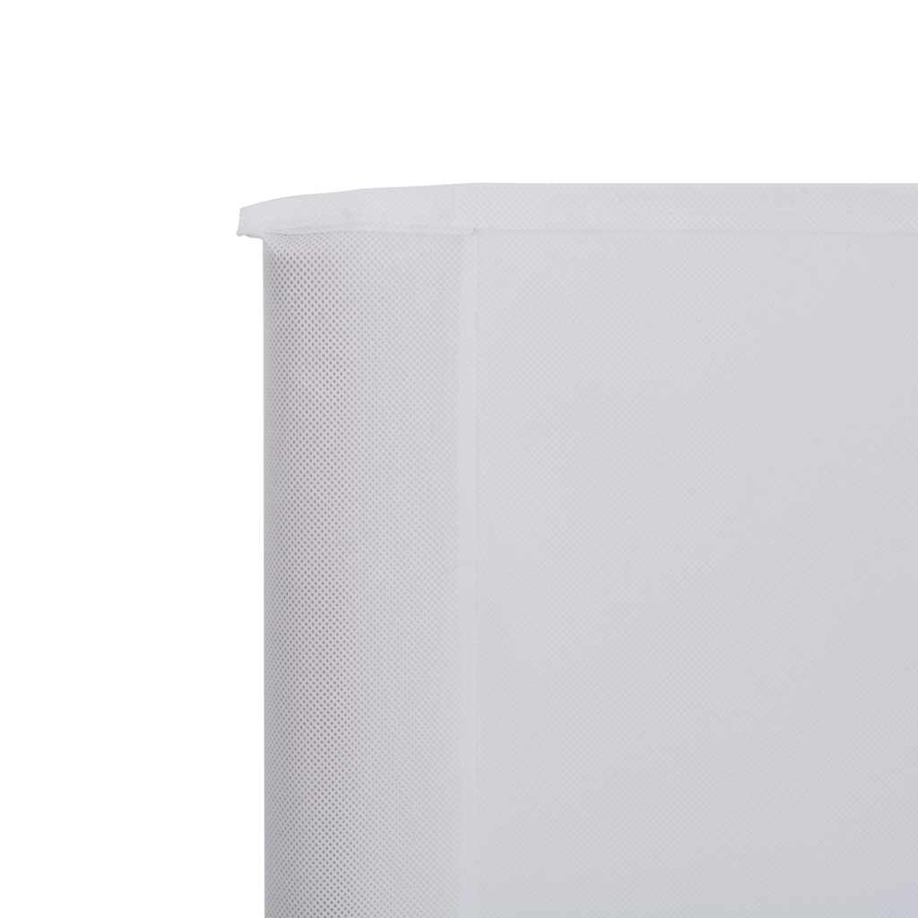 6-panel Wind Screen Fabric 800x80 cm White