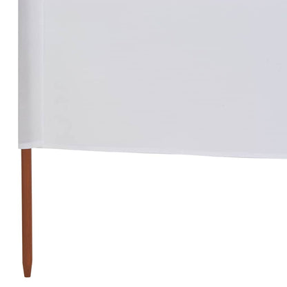 6-panel Wind Screen Fabric 800x80 cm White