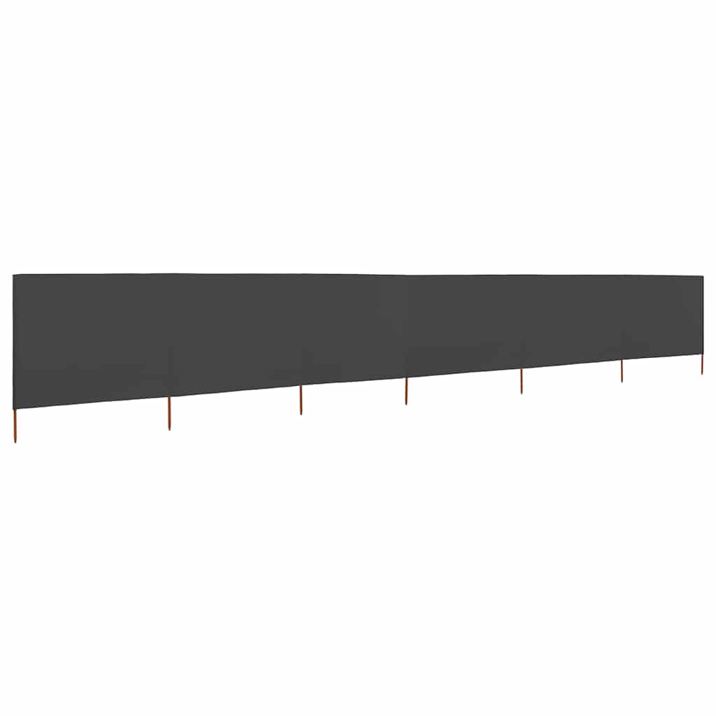 44545 vidaXL 6-panel Wind Screen Fabric 800x80 cm Grey