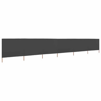 44545 vidaXL 6-panel Wind Screen Fabric 800x80 cm Grey