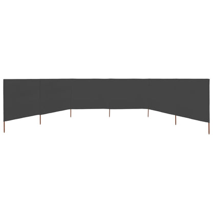 44545 vidaXL 6-panel Wind Screen Fabric 800x80 cm Grey