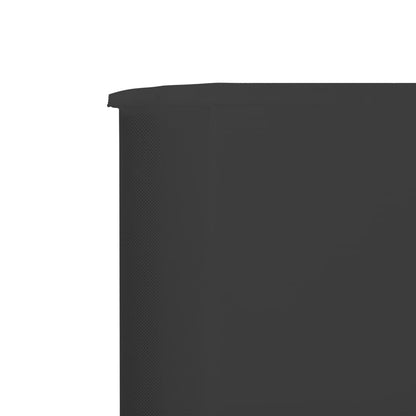 44545 vidaXL 6-panel Wind Screen Fabric 800x80 cm Grey