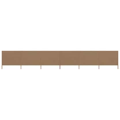 6-panel Wind Screen Fabric 800x80 cm Taupe