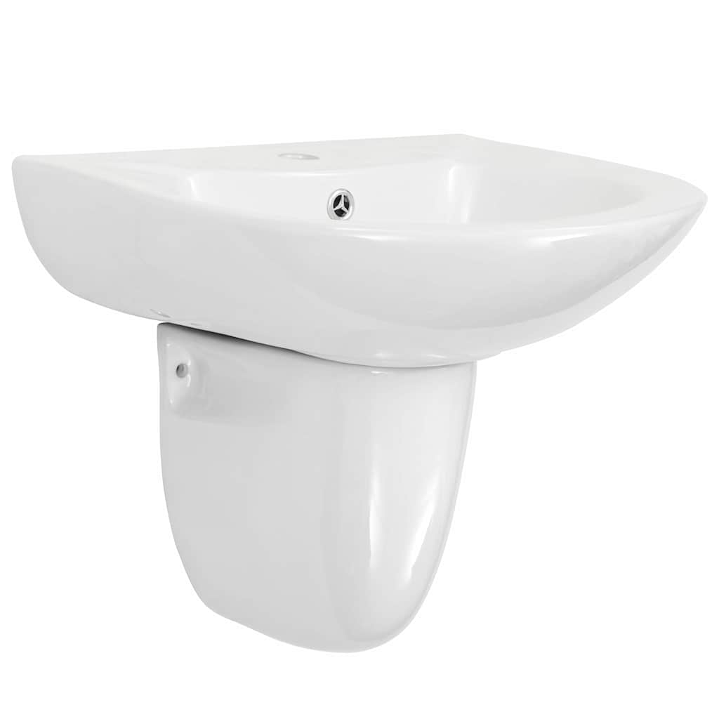 Basin White 52 x 45 x 49 cm Glazed Ceramic