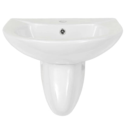 Basin White 52 x 45 x 49 cm Glazed Ceramic