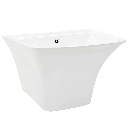 Basin White 53 x 44 x 37 cm Glazed Ceramic